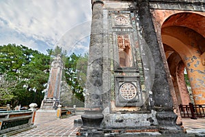 Detail. Tomb of Tu Duc. Hue. Vietnam